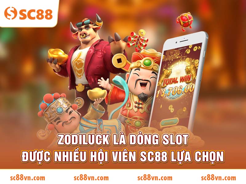 ZodiLuck là dòng slot được nhiều hội viên SC88 lựa chọn